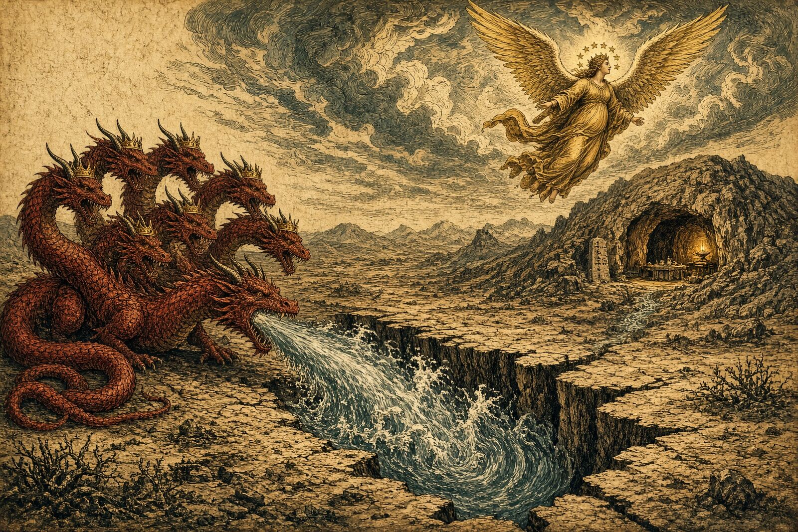Rev 12:13-16